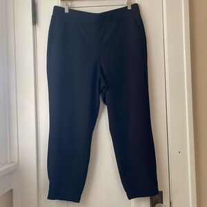 Loft black Ponte pull on elastic waist joggers pants LP